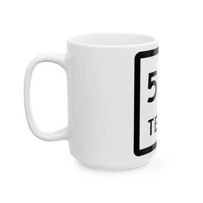 Texas 550 (Texas) (Road Sign) White Coffee Mug - Go Mug Yourself