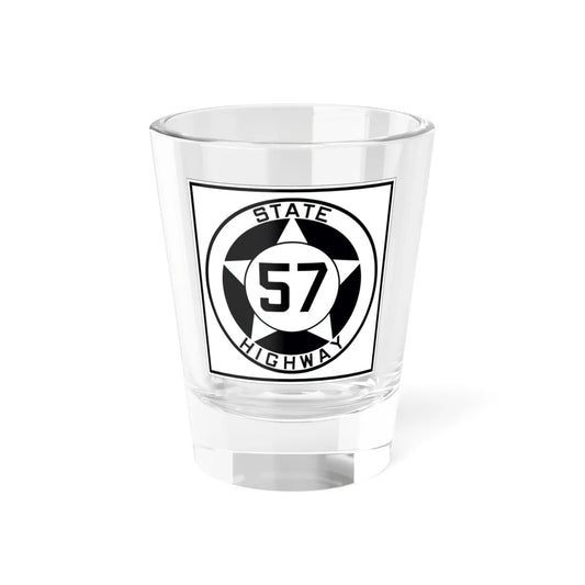 Texas 57 1935 (Texas) (Road Sign) Shot Glass 1.5oz 1.5oz - Go Mug Yourself