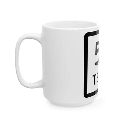Texas 57 (Texas) (Road Sign) White Coffee Mug - Go Mug Yourself