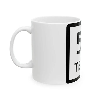 Texas 58 (Texas) (Road Sign) White Coffee Mug - Go Mug Yourself