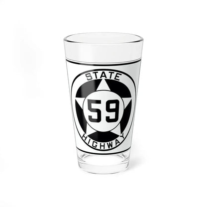 Texas 59 1935 (Texas) (Road Sign) Pint Glass 16oz 16oz - Go Mug Yourself