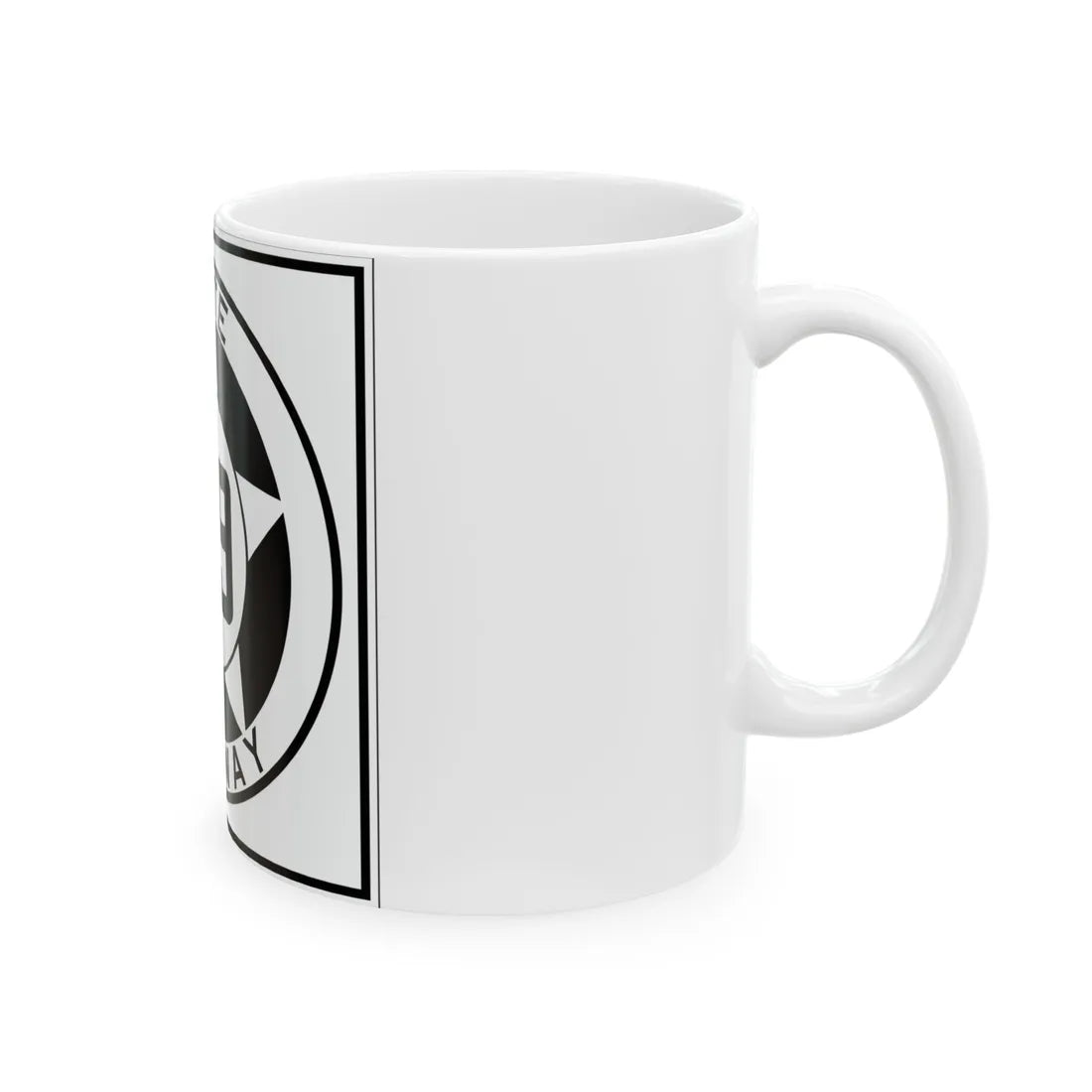 Texas 59 1935 (Texas) (Road Sign) White Coffee Mug - Go Mug Yourself