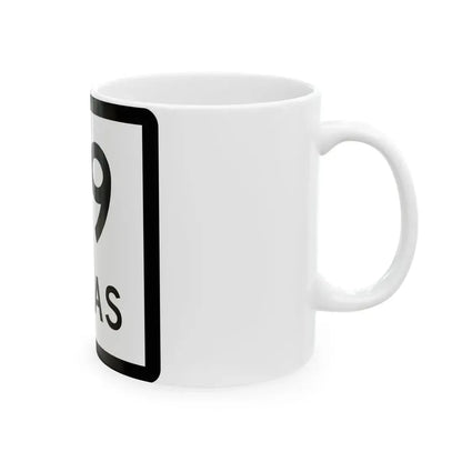 Texas 59 (Texas) (Road Sign) White Coffee Mug - Go Mug Yourself