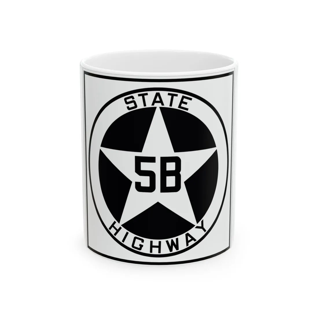 Texas 5B 1917 (Texas) (Road Sign) White Coffee Mug 11oz - Go Mug Yourself
