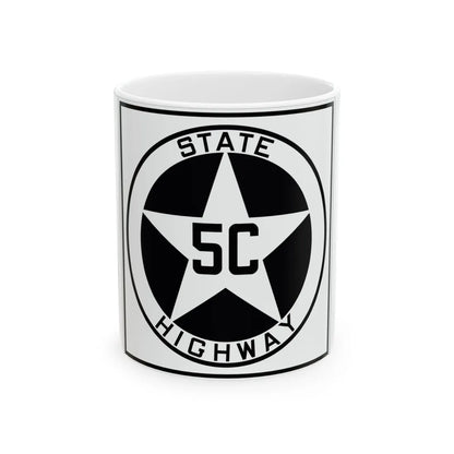 Texas 5C 1917 (Texas) (Road Sign) White Coffee Mug 11oz - Go Mug Yourself