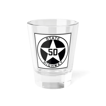 Texas 5D 1917 (Texas) (Road Sign) Shot Glass 1.5oz 1.5oz - Go Mug Yourself