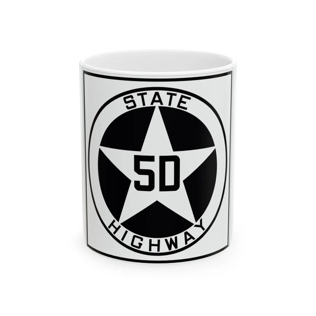 Texas 5D 1917 (Texas) (Road Sign) White Coffee Mug 11oz - Go Mug Yourself