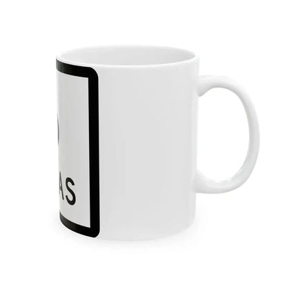 Texas 6 (Texas) (Road Sign) White Coffee Mug - Go Mug Yourself