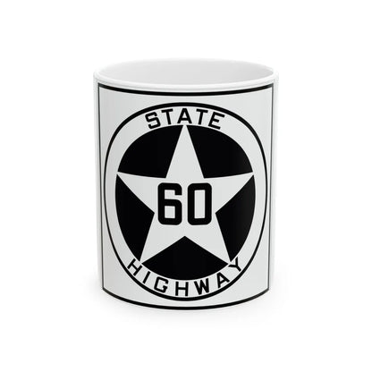 Texas 60 1917 (Texas) (Road Sign) White Coffee Mug 11oz - Go Mug Yourself