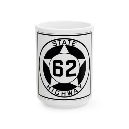 Texas 62 1935 (Texas) (Road Sign) White Coffee Mug 15oz - Go Mug Yourself