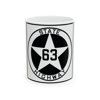 Texas 63 1917 (Texas) (Road Sign) White Coffee Mug 11oz - Go Mug Yourself