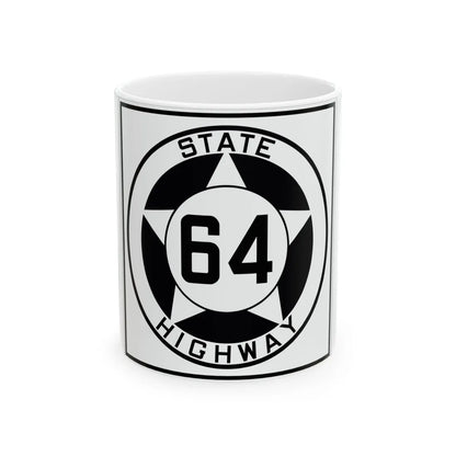 Texas 64 1935 (Texas) (Road Sign) White Coffee Mug 11oz - Go Mug Yourself
