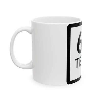 Texas 64-E (Texas) (Road Sign) White Coffee Mug - Go Mug Yourself