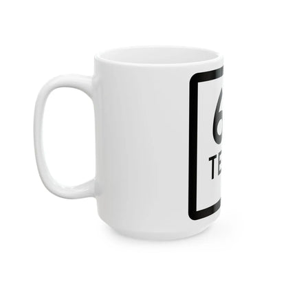 Texas 64-E (Texas) (Road Sign) White Coffee Mug - Go Mug Yourself