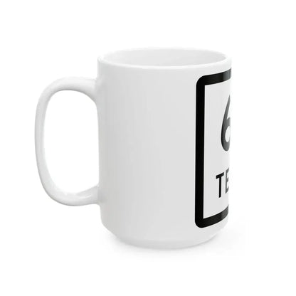 Texas 64 (Texas) (Road Sign) White Coffee Mug - Go Mug Yourself
