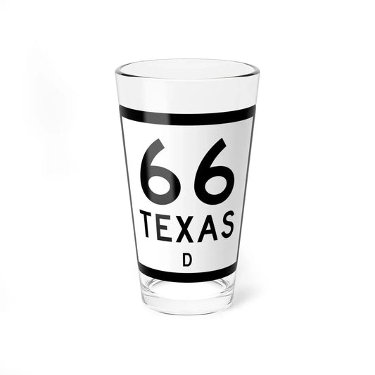 Texas 66-D (Texas) (Road Sign) Pint Glass 16oz 16oz - Go Mug Yourself