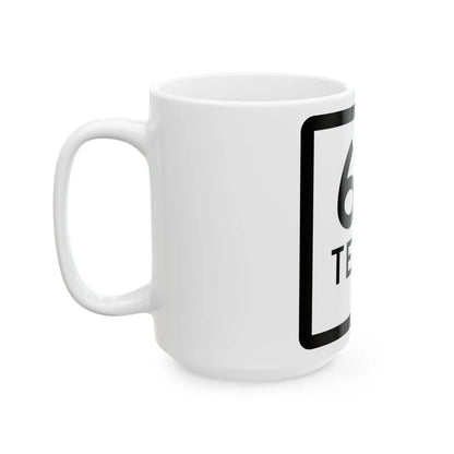 Texas 66-D (Texas) (Road Sign) White Coffee Mug - Go Mug Yourself