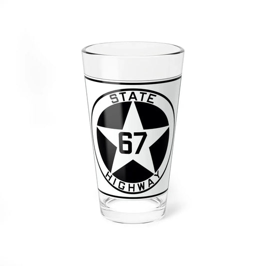Texas 67 1917 (Texas) (Road Sign) Pint Glass 16oz 16oz - Go Mug Yourself