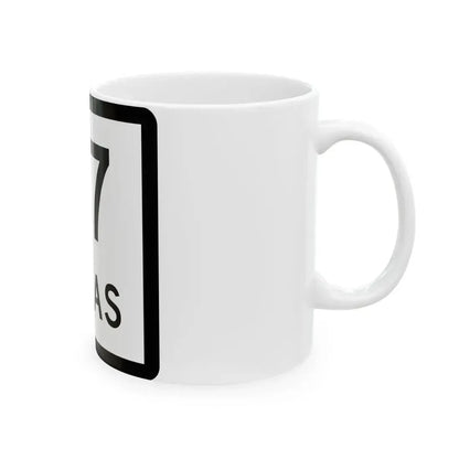 Texas 67 (Texas) (Road Sign) White Coffee Mug - Go Mug Yourself