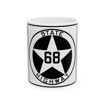 Texas 68 1917 (Texas) (Road Sign) White Coffee Mug 11oz - Go Mug Yourself