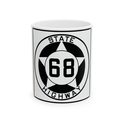 Texas 68 1935 (Texas) (Road Sign) White Coffee Mug 11oz - Go Mug Yourself