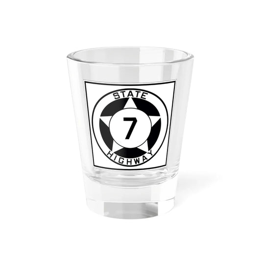 Texas 7 1935 (Texas) (Road Sign) Shot Glass 1.5oz 1.5oz - Go Mug Yourself