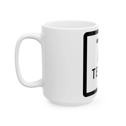 Texas 71-F (Texas) (Road Sign) White Coffee Mug - Go Mug Yourself