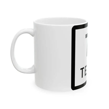 Texas 71 (Texas) (Road Sign) White Coffee Mug - Go Mug Yourself