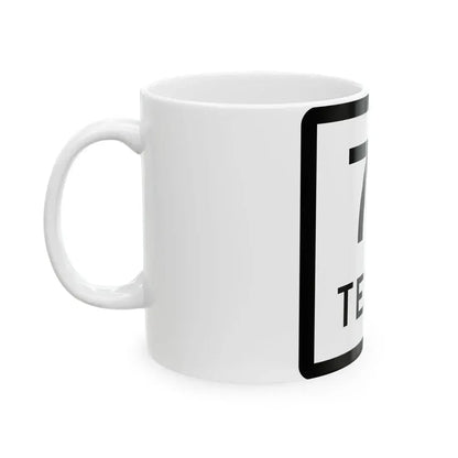 Texas 72 (Texas) (Road Sign) White Coffee Mug - Go Mug Yourself