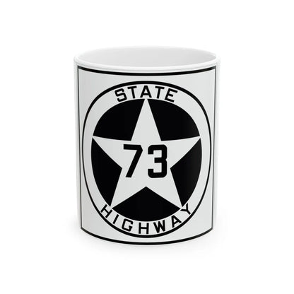 Texas 73 1917 (Texas) (Road Sign) White Coffee Mug 11oz - Go Mug Yourself