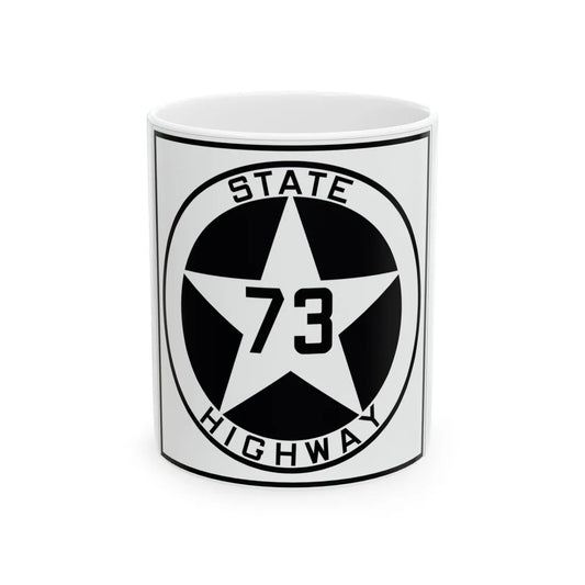 Texas 73 1917 (Texas) (Road Sign) White Coffee Mug 11oz - Go Mug Yourself