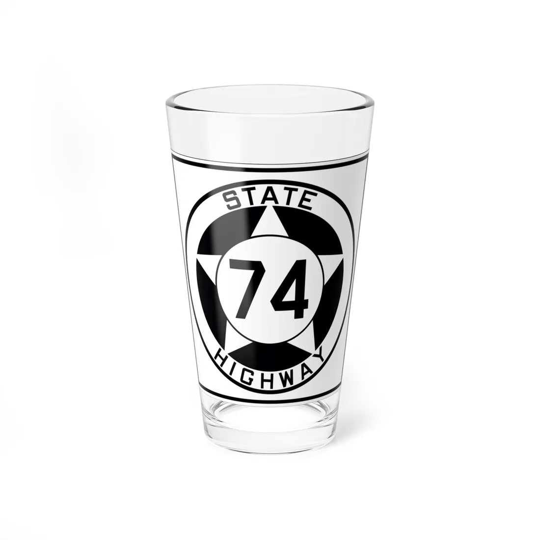 Texas 74 1935 (Texas) (Road Sign) Pint Glss 16oz 16oz - Go Mug Yourself
