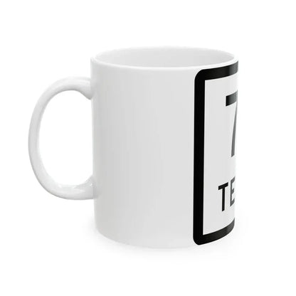 Texas 74 (Texas) (Road Sign) White Coffee Mug - Go Mug Yourself