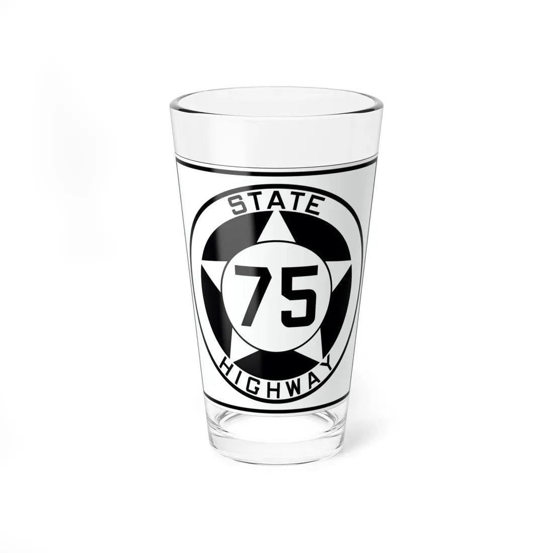 Texas 75 1935 (Texas) (Road Sign) Pint Glass 16oz 16oz - Go Mug Yourself