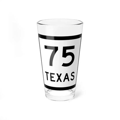 Texas 75 (Texas) (Road Sign) Pint Glass 16oz 16oz - Go Mug Yourself