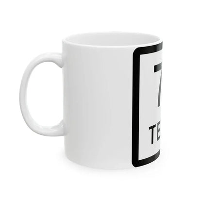 Texas 75 (Texas) (Road Sign) White Coffee Mug - Go Mug Yourself