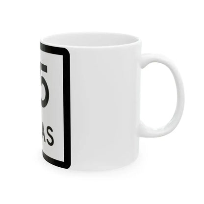 Texas 75 (Texas) (Road Sign) White Coffee Mug - Go Mug Yourself