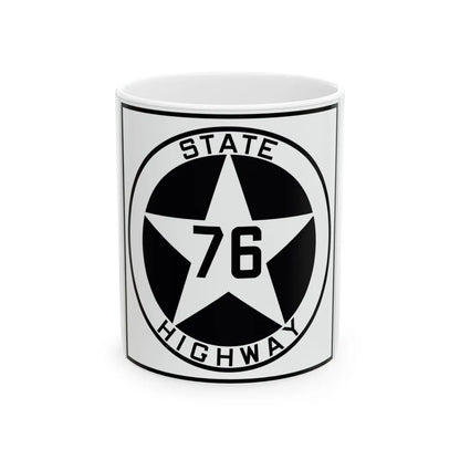 Texas 76 1917 (Texas) (Road Sign) White Coffee Mug 11oz - Go Mug Yourself