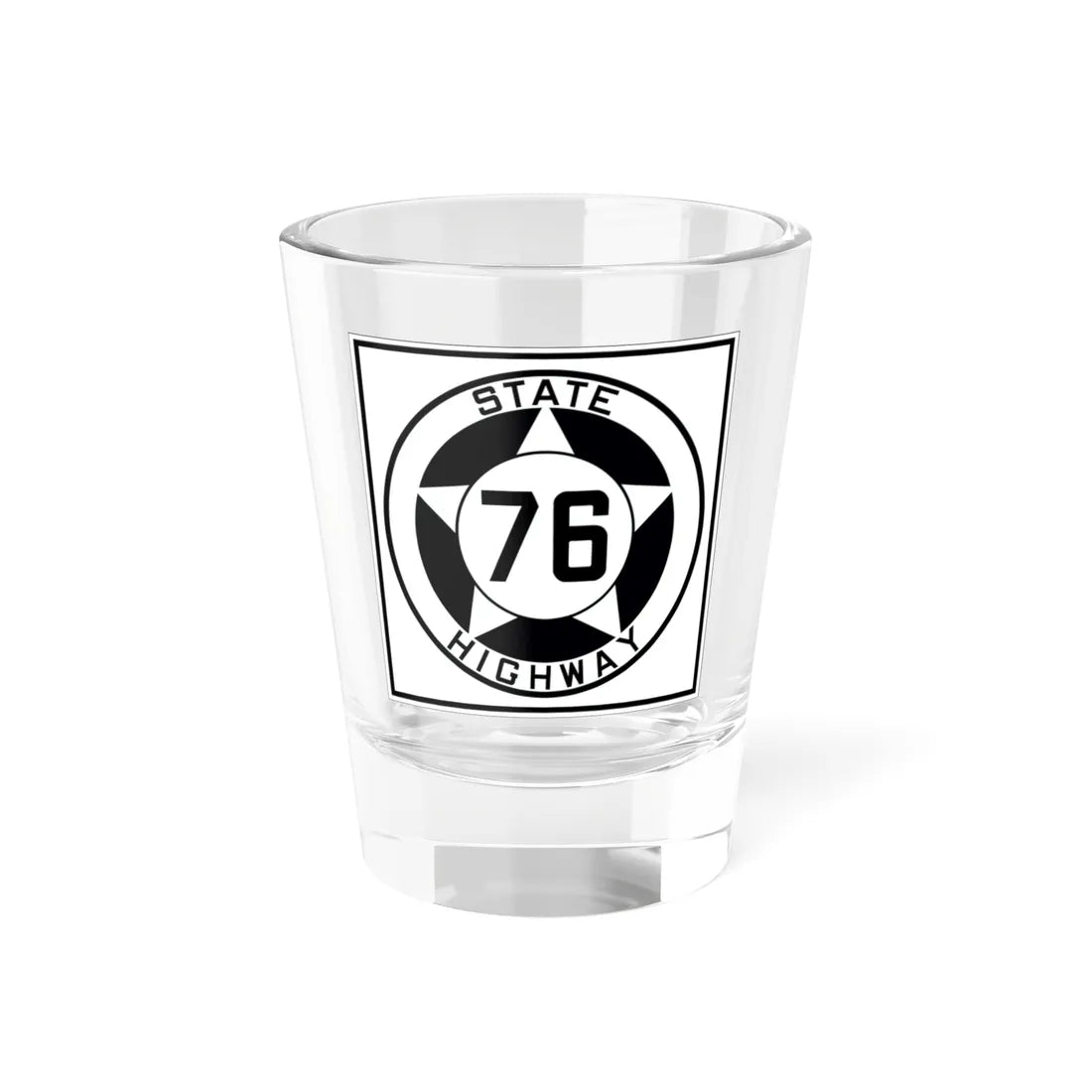 Texas 76 1935 (Texas) (Road Sign) Shot Glass 1.5oz 1.5oz - Go Mug Yourself