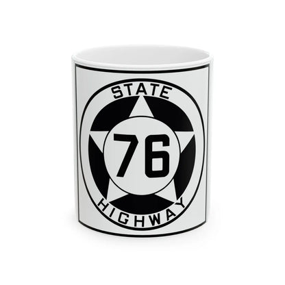 Texas 76 1935 (Texas) (Road Sign) White Coffee Mug 11oz - Go Mug Yourself