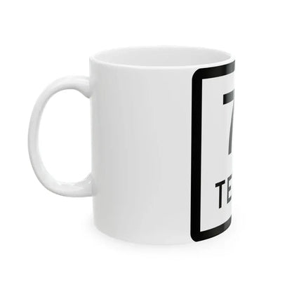 Texas 77 (Texas) (Road Sign) White Coffee Mug - Go Mug Yourself