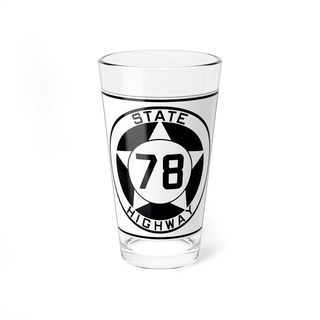 Texas 78 1935 (Texas) (Road Sign) Pint Glss 16oz 16oz - Go Mug Yourself