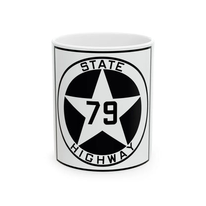 Texas 79 1917 (Texas) (Road Sign) White Coffee Mug 11oz - Go Mug Yourself