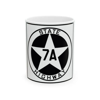 Texas 7A 1917 (Texas) (Road Sign) White Coffee Mug 11oz - Go Mug Yourself