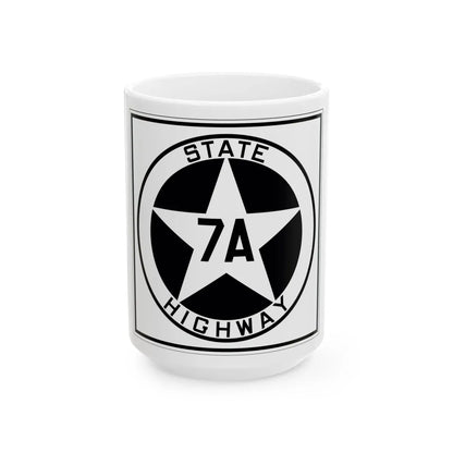 Texas 7A 1917 (Texas) (Road Sign) White Coffee Mug 15oz - Go Mug Yourself