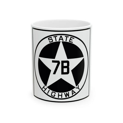 Texas 7B 1917 (Texas) (Road Sign) White Coffee Mug 11oz - Go Mug Yourself