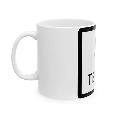 Texas 8 (Texas) (Road Sign) White Coffee Mug - Go Mug Yourself