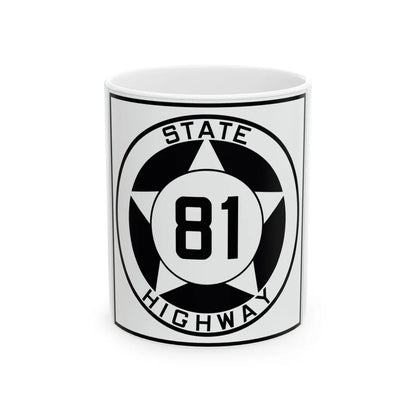 Texas 81 1935 (Texas) (Road Sign) White Coffee Mug 11oz - Go Mug Yourself