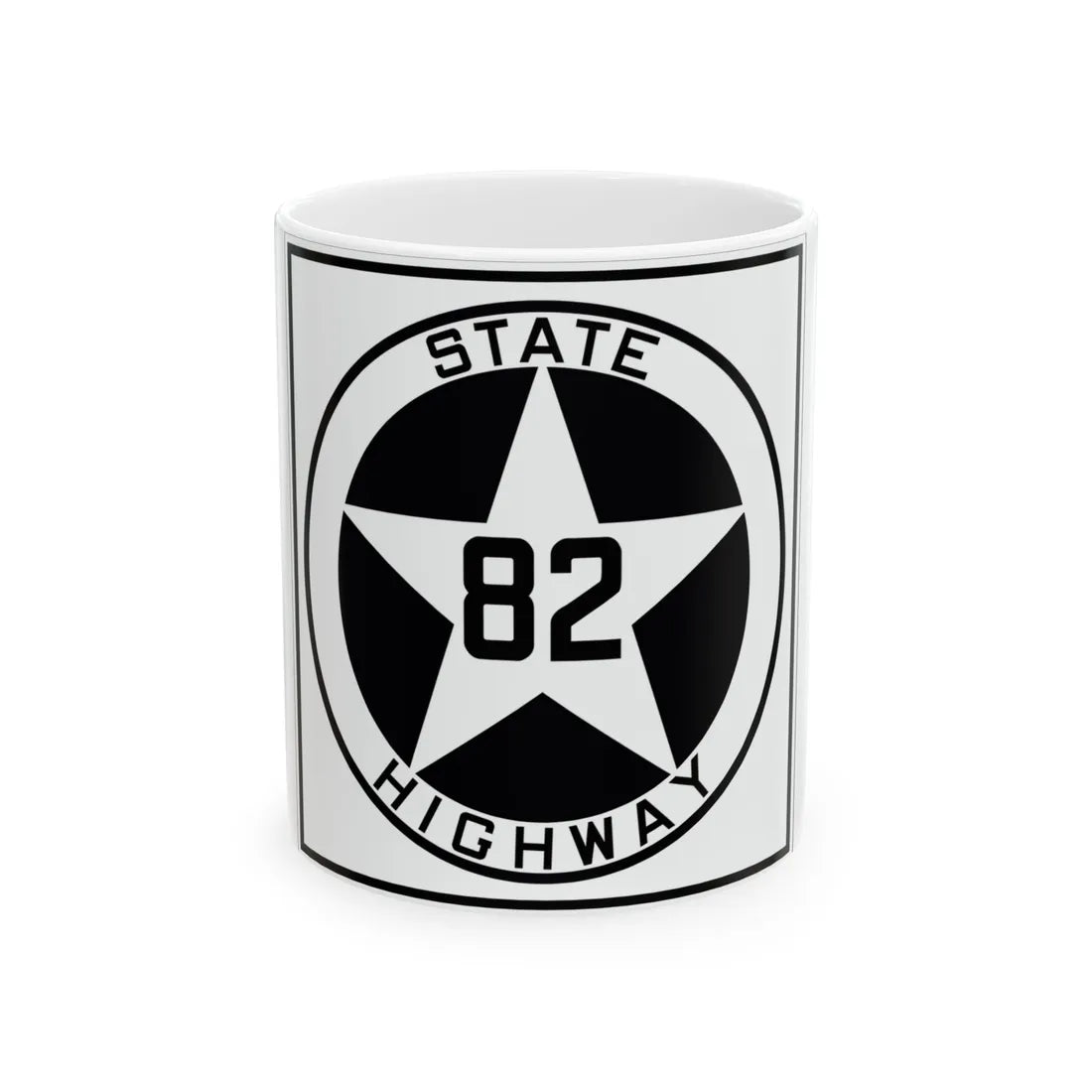 Texas 82 1917 (Texas) (Road Sign) White Coffee Mug 11oz - Go Mug Yourself