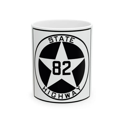 Texas 82 1917 (Texas) (Road Sign) White Coffee Mug 11oz - Go Mug Yourself